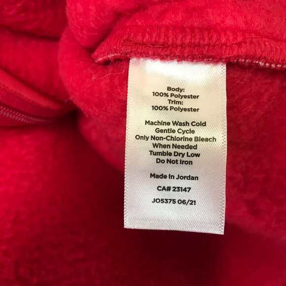 T BY TALBOTS ~ WOMENS SMALL ~ RED FLEECE CARGO FULL ZIP JACKET - Picture 6 of 7